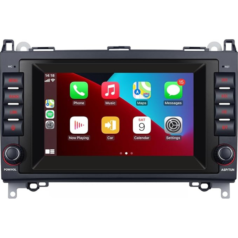 YZKONG 7 Inch Car Radio for Mercedes Benz A/B Class W169 W245 W639 W906 Wireless Carplay Android Car Sprinter Viano Vito Stereo VW Crafter with Bluetooth Android Car DSP RDS FM