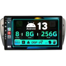 SXAUTO ¦ 8G + 256G ¦ Android 13 IPS Car Radio for Seat Ibiza 6J (2009-2014) - Built-in Carplay/Android Car/DSP - LED Camera + MIC - DAB Steering Wheel Control Fast Boot 360-CAM AHD WiFi - 2 DIN 9