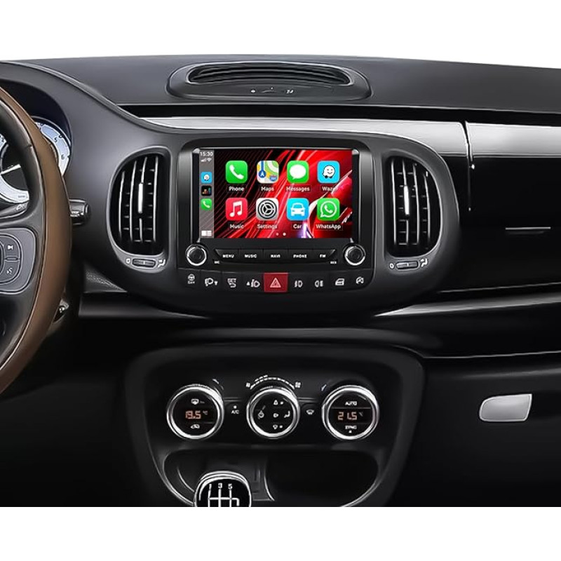 SIXWIN 2+64G Android 13 Carplay Android Car Radio with DSP for Fiat 500L 2013-2019, 7 Inch Touchscreen, 1280 x 720, with GPS WiFi BT USB FM RDS Radio Mirror Link + 32 Band EQ