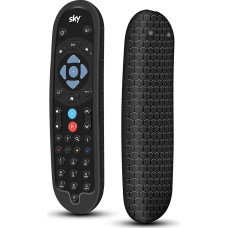 Protective Case for SKY Q Bluetooth Remote Control EC201 EC202 2020, Silicone Protective Case for SKY Q Remote Control with Battery Compartment, Universal Part, Black