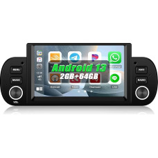 [2+64G] SIXWIN Android 13 Car Radio for Fiat Panda 2013-2020 with Carplay/Android Car/Mirrorlink, 6.2 Inch Capacitive Touchscreen Supports WiFi/GPS/FM/Bluetooth