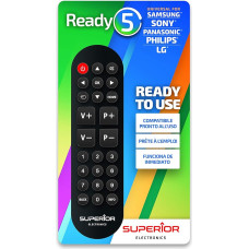 Superior Electronics Ready5 (Samsung, LG, Philips, Sony, Panasonic) Universal Replacement Remote Control Ready to Use