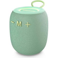 Energy Sistem Bloom Bluetooth Speaker (Bluetooth 5.3, 18 Hours Battery Life, IPX6, True Wireless, 100% Recycled Plastic, LED Lights) (Green)