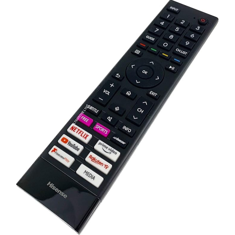 Genuine T304493 HT304493 Voice Remote Control Compatible for Hisense ERF3A80 4K Ultra HD Smart TV - 43A63HTUK 43A7GQTUK 50A63HTUK 50A6BGTUK 50A7GQTUK 50E7 7HQTUK 5. 5A6BGTUK 58A77HQTUK 65A6BGTUK