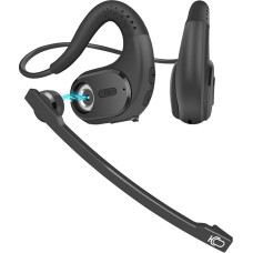 Seflorgo Bluetooth Headset, Headset with Detachable Microphone, Noise Cancellation, Open-Ear Comfort Headphones for Phone Calls and PC Meetings, Bluetooth 5.3 Dual Connection, 12 Hours Working Time