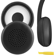 Geekria QuickFit Protein Leather Replacement Ear Pads for Skullcandy Uproar Wireless Headphones Ear Pads Ear Cups Repair Parts (Black)