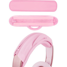 Geekria Headband Cover with Velcro + Headband Pad Set/Zipper Headband Protector/Self-Assembly Compatible with Bose Beats JBL Sony Hyperx Skullcandy Headphones (Pink)