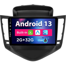 SXAUTO Android 12 IPS Car Radio for Chevrolet Cruze (2009-2014) - Built-in CarPlay / Android Car - Reversing Camera Free - 2G + 32G - Steering Wheel Control DAB Fast Boot WiFi - 2 DIN 9 Inch