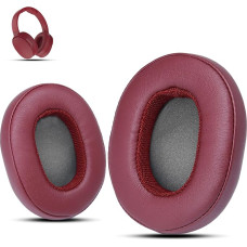 Krone Kalpasmos Replacement Ear Pads for Skullcandy Crusher, Compatible with Skullcandy Evo/Hesh 3Wireless Headphones, Luxury Leather, Soft Memory Foam, Large Oval Ear Pads, Red