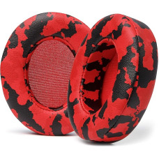 WC Wicked Cushions Replacement Ear Pads for Beats Studio 2 & 3 (B0501, B0500) Wired & Wireless | Does Not Fit Beats Solo | Softer Leather, Improved Foam and Stronger Adhesive | Red Camo