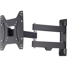 Hama TV Wall Mount Swivelling, Tilting, Extendable (TV Wall Mount 19-48 Inches, VESA 75 x 75 to VESA 200 x 200, up to 20 kg, 3 Joints, with Fischer Dowels and Assembly Instructions) Black