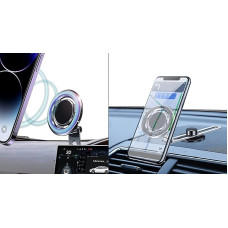 Mobile Phone Holder for Tesla Model 3 S X Y - Dashboard & Display Type Tablet - Magnetic Car Mount - 1080° Alignment - MagSafe - for iPhone and All Phones (Chrome Plated)