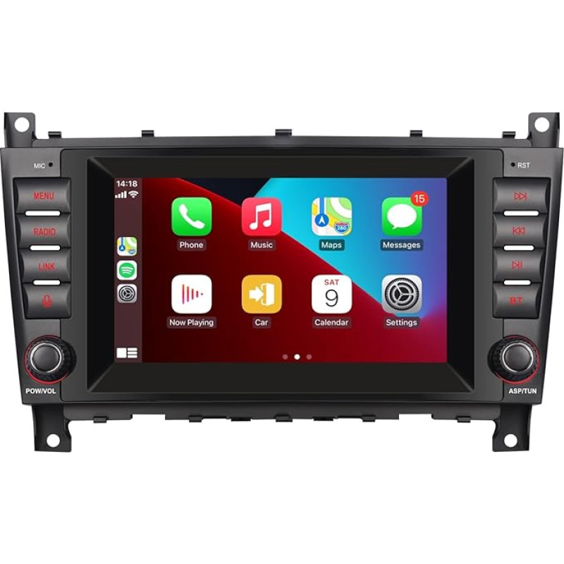 YZKONG Car Radio for Mercedes Benz C-Class W203 (2004-2007) G-Class W463 (1998-2006) CLK W209(2005-2011) with Wireless Apple Carplay Android Car, 7 Inch Touchscreen BT/AM/FM/RDS/Mirror Link