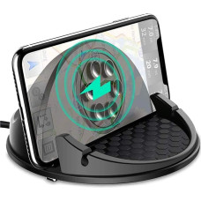 SZZXS 15 W Fast Wireless Charger Car Phone Holder with Charging Function Qi Charging Car Phone Holder Car Ventilation Suitable for iPhone Samsung Huawei LG etc. (Black)