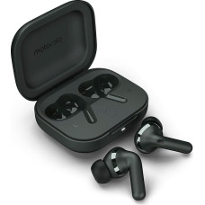 Motorola Mobility Moto Buds+ Sound by Bose (Bluetooth 5.3 Earbuds, Dolby Head Tracking + Dolby Atmos, Active Noise Cancellation, Wireless Charging, Up to 38 Hours Battery), Forest Grey