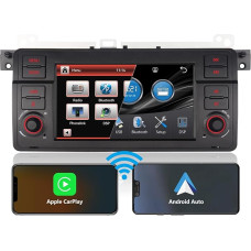 7 Inch High Performance DSP Car Radio for BMW 3 Series E46 Rover MG ZT Radio Built-in Wireless Carplay & Android Car Navigation Steering Wheel Control Subwoofer Bluetooth 1080P IPS Touch Screen