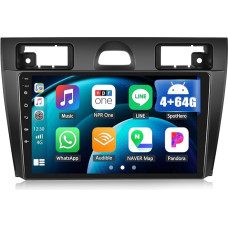 4+64G SIXWIN Android 13 Car Radio for Ford Fiesta Mk5 2002-2008 with Carplay/Android Car/Mirrorlink, 9 Inch Capacitive Touchscreen Supports WiFi/GPS/FM/Bluetooth/SWC+MIC