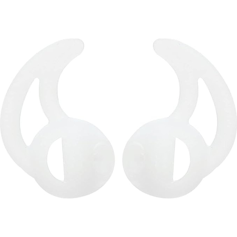 sourcing map Silicone Fins Earplugs for Two Way Radio Earphones Replacement Earplugs for Coil Tube Headset (2 Pairs of Fins Small), White 2 Pieces