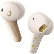 Soundcore Life Note 3S True Wireless Kabellose Earbuds, Starkes Klangprofil, 4 Mikrofone für kristallklare Anrufqualität, Bequemer Halt, Kabelloses Aufladen, 35 Std. Akku.(Weiß) (Generalüberholt)