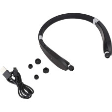 Bluetooth Headphones, SX-991 Foldable Neck Hanging Type Telescopic Headset Wireless Bluetooth Headphones with Microphone for Noise Cancelling Earbuds (Black)