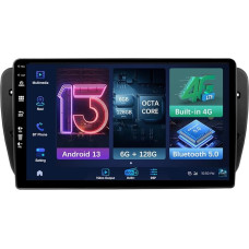 MISONDA Built-in Carplay + DSP + 4G + DAB + Double DIN Android Car Radio Suitable for Seat Ibiza 6J 2009-2014 Free Reversing Camera Mic 6GB + 128GB Supports WLAN/GPS/BT/RDS-9 Inch