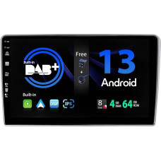 SXAUTO Android 13 - [Built-in DAB] - IPS Car Radio for Toyota Avensis (2002-2008) - Built-in Carplay/Android Car - LED Camera + Mic - 4G + 64G - 360-CAM Steering Wheel Control Fast Boot WiFi - 2 DIN 9