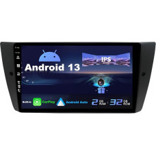 SXAUTO Android 12 IPS Car Radio for BMW E90/E91/E92/E93 (2005-2012) - Built-in CarPlay/Android Car - Reversing Camera Free - 2G + 32G - Steering Wheel Control DAB Fast Boot WiFi - 2 DIN 9 Inch