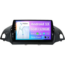 BXLIYER Android 13 - [6G + 128G] - Car Radio Suitable for Ford Kuga (2013-2018) - Wireless Carplay + Android Car - Camera & Mic - IPS 9 Inch 2 DIN - 8 Core -DSP Steering Wheel Control WiFi DAB