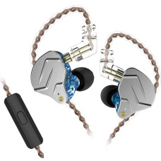 KINBOOFI KZ ZSN Pro Headphones IEM, KZ Earphones with Dual Drivers 1BA 1DD High Fidelity In-Ear Headphones with Removable Cable for Running (ZSN Pro with MIC, Blue)