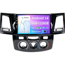 BXLIYER - 6G+128G - Android 12 IPS Car Radio Fits Toyota Fortuner Hilux Revo Vigo (2004-2014) - Wireless CarPlay/Android Car/DSP - LED Camera & Mic - 9 Inch 2 DIN - DAB SWC Fast Boot 360 Camera