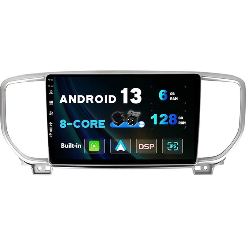 BXLIYER Android 13-6G + 128G IPS Car Radio Suitable for KIA KX5 / Sportage 4 (2016-2019) - Built-in Carplay/Android Car/DSP - Camera + MIC - DAB Steering Wheel Control WiFi Fast Boot 360-CAM - 2 DIN 9