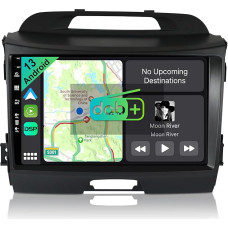 YUNTX [DAB-4G+64G] Android 13 Car Radio for Kia Sportage (2010-2015)-[Integrated DAB+/CarPlay/Android Car/DSP/GPS]-9 Inch IPS 2.5D Touch Screen MIC+Camera USB/MirrorLink/Steering Wheel