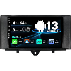 SXAUTO Android 12 IPS Car Radio Suitable for Benz Smart Fortwo (2011-2015) - Built-in Carplay/Android Car/DSP - Camera + MIC - 4G + 64G - DAB 360 Camera Steering Wheel Control Fast Boot AHD WiFi -2