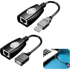 USB eterneto adapteris iki 150 pėdų, tinklo ilgintuvas - konvertuoja USB į RJ45 LAN jungtį su 