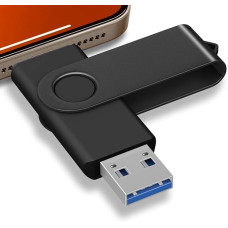 TEWENE USB C Memory Stick 3.0 64GB USB C Flash Drive 2 in 1 (USB-C and USB-A) with Lanyard for Mobile Phones and Computers