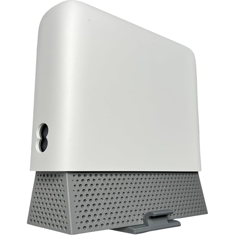 Decoralin Wandhalterung für EE Smart WiFi 7 Extender (Modell SW40J) - Graue Router-Halterung mit Tilt & Click Fit, Kabelspalt & Belüftung - Sichere Wandhalterung mit Schrauben & Dübeln im Lieferumfang