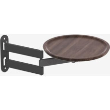 Wandmontierter, klappbarer, runder Tisch, kompakter Nachttisch, ausziehbarer Wandtisch für das Schlafzimmer, 180° drehbares Design, vielseitiger Beistelltisch aus Holz, platzsparendes Möbel