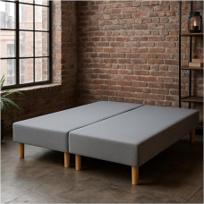 Iki Sommiflex Boxspringbett, 2 x 80 x 200 cm, Grau (160 x 200 cm), hergestellt in Frankreich, Prancūzija, Prancūzija