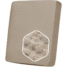 YEMYHOM Stretch Individual Cushion Covers Sofa Chair Seat Cushion Covers Soft Couch Cover Replacement Large Checked Furniture Protector with Elastic Base (1 x Cushion Cover, Khaki)