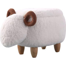 WAYUTO Polster-Fußhocker, Ottomane, für Wohnzimmer, Schlafzimmer, Fußstütze, Fußstütze, Fußstütze, gepolsterter Sitz, Holzstuhl, robust, dekorativ