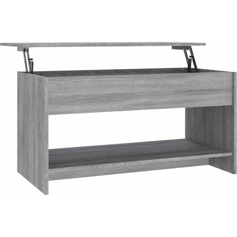 vidaXL Kavos staliukas Svetainės staliukas Sofos staliukas Kavos staliukas Šoninis staliukas Svetainės arbatos staliukas Grey Sonoma 102 x 50 x 52,5 cm Medienos medžiaga