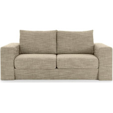 LOOKS by Wolfgang Joop Looks V-2 dizainerio sofa su taburetėmis ir lentyna, 2 vietų sofa, funkcionali sofa, smėlio/rudos spalvos, sėdynės plotis 160 cm