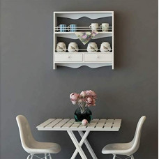 THE FURNITURE PROJECT by Homemania Mensola Medinė spinta, balta, 80 x 13 x 76 cm