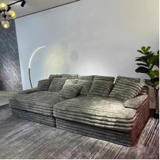 Itin plati, didelė, didelė meilės valgomojo gilios sėdynės pliušinė skaitymo kėdė, pūkuota, velvetinė, paminkštinta debesų kušetė, skirta miegamajam, svetainei ir biurui, juoda 220 x 170 x 80 cm