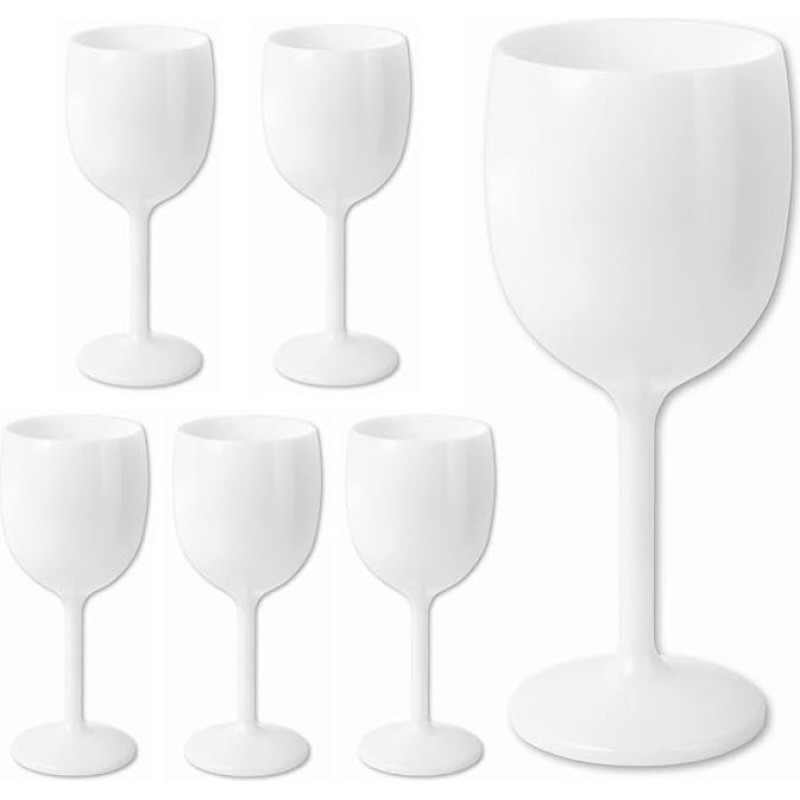 Schramm® daugkartinio naudojimo baltos spalvos taurės vynui 6, 12, 24 arba 48 vnt. šampano taurės Šampano fleitos Šampano fleitos Šampano fleitos Stiklinės taurės su koteliu Šampano taurės Talpa apie 300 ml Dydis: Pakuotė po 6 vnt.