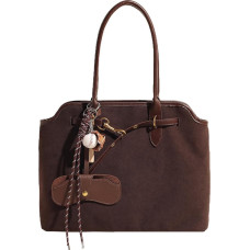 unisoul Suede Handbag Women's Tote Bag Large Shopper Bag Shoulder Bag Women's Shopper for College School Work Travel Shopping, coffee, Contemporary