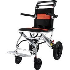 ByteTecpeak M2 Lengvas sulankstomas neįgaliųjų vežimėlis - kelioninis transporto vežimėlis senjorams ir neįgaliesiems Sulankstomas neįgaliųjų vežimėlis su atrama kojoms, itin lengvas aliuminio lydinio rėmas, 100 kg keliamoji galia