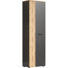 trendteam smart living - Esteban - Spinta - Antracito ąžuolas - Spinta su ištraukiama drabužių pakaba - (plotis x aukštis x gylis) 60 x 195 x 36 cm - Elegantiškos griovelio išvaizdos spinta