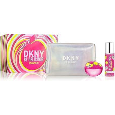 DKNY Be Delicious Orchard St by Donna Karan for Women - 3 dalių dovanų rinkinys: 3,4 oz EDP purškalas, 4,2 oz kvepalų dulksna, maišelis