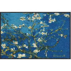 Salonloewe Migdolų medis Turkio spalvos menininkas Kilimėlis plaunamas 050 x 075 cm Durų kilimėlis Purvo gaudyklė Kilimėlis Įėjimas Namo durų kilimėlis Vincentas Pavasaris